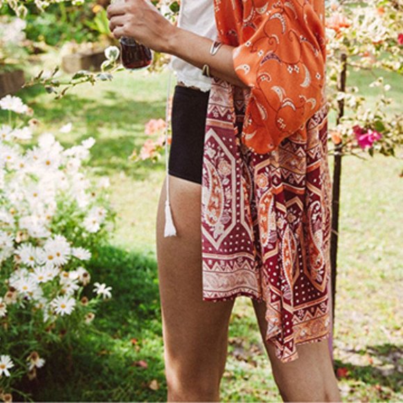 ARNHEM Sugar Orange Longline Kimono Duster - Picture 5 of 11